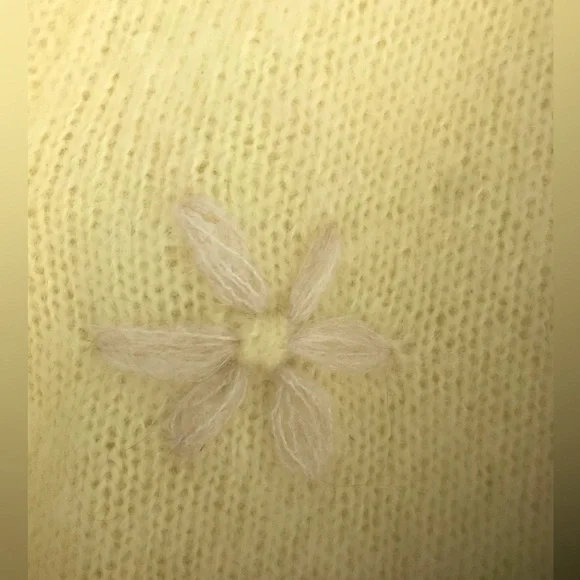 Rouje Paris Romeo Cardigan Sweater in Soft Yellow Size 40/Medium - Picture 7 of 11